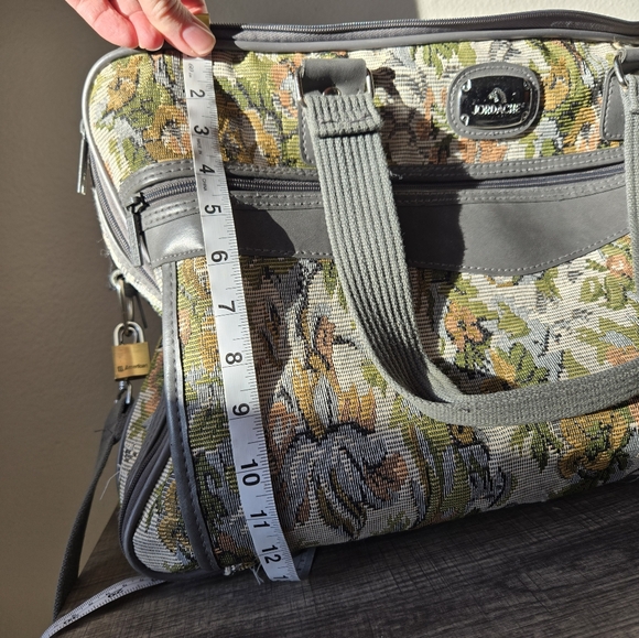 Large Vintage Jordache Floral Tapestry Duffel Bag Carry-on Overnight Travel 80s - Picture 9 of 16